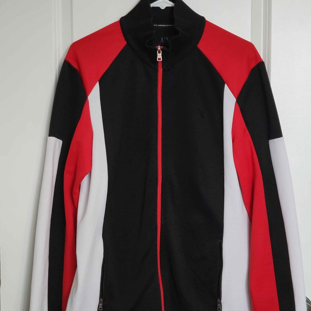 ARMANI EXCHANGE zip up sweater, mens
